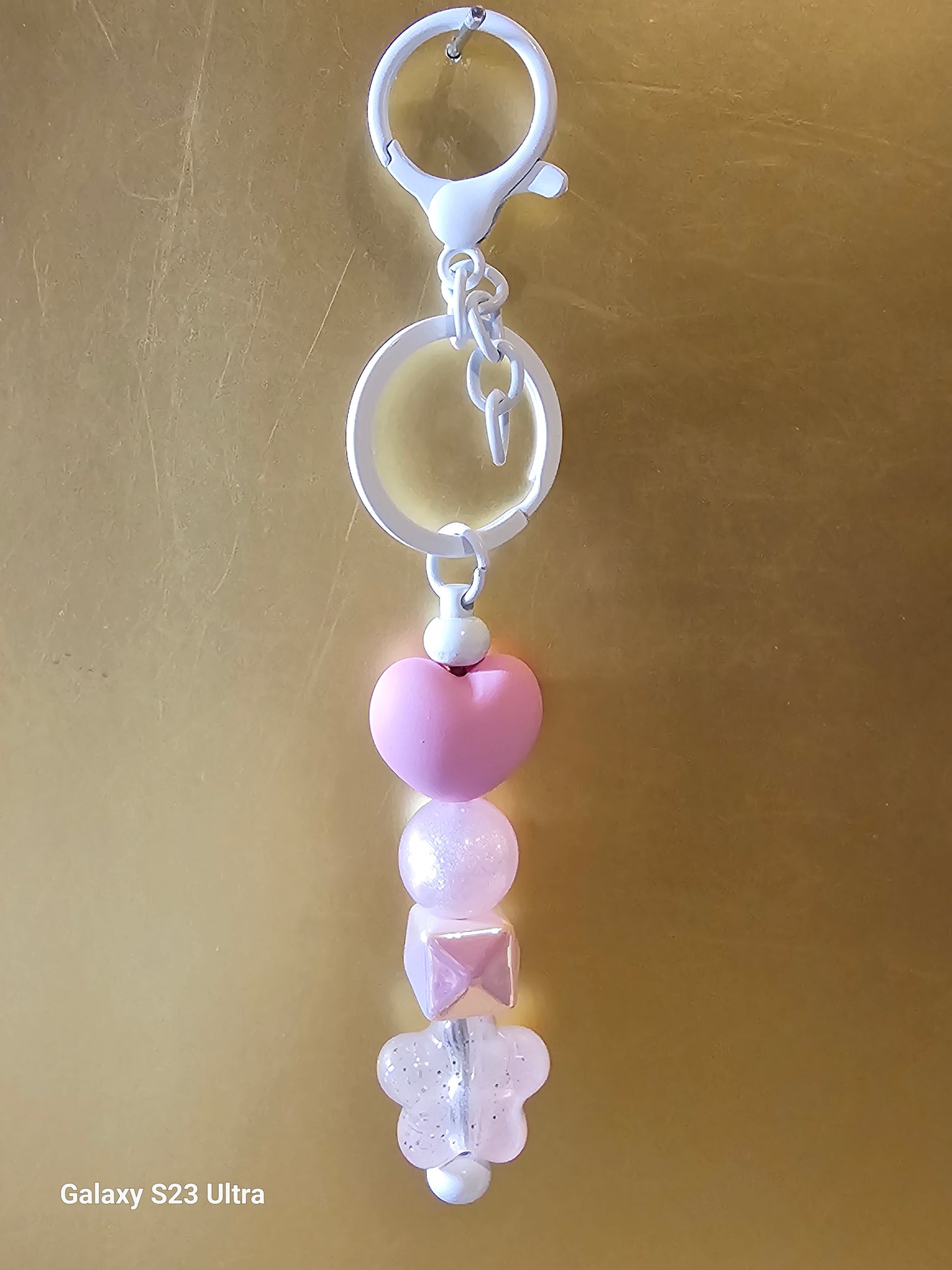 Pink Heart Keychain