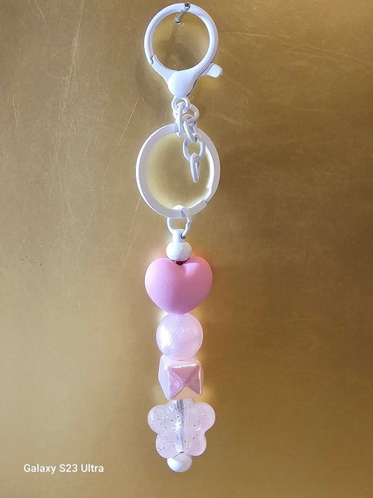 Pink Heart Keychain