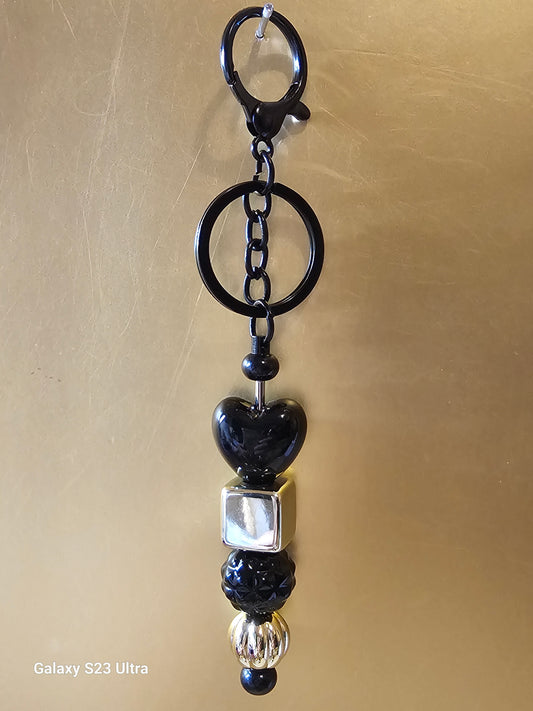 Black heart Keychain