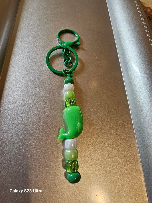 Green Whale Keychain