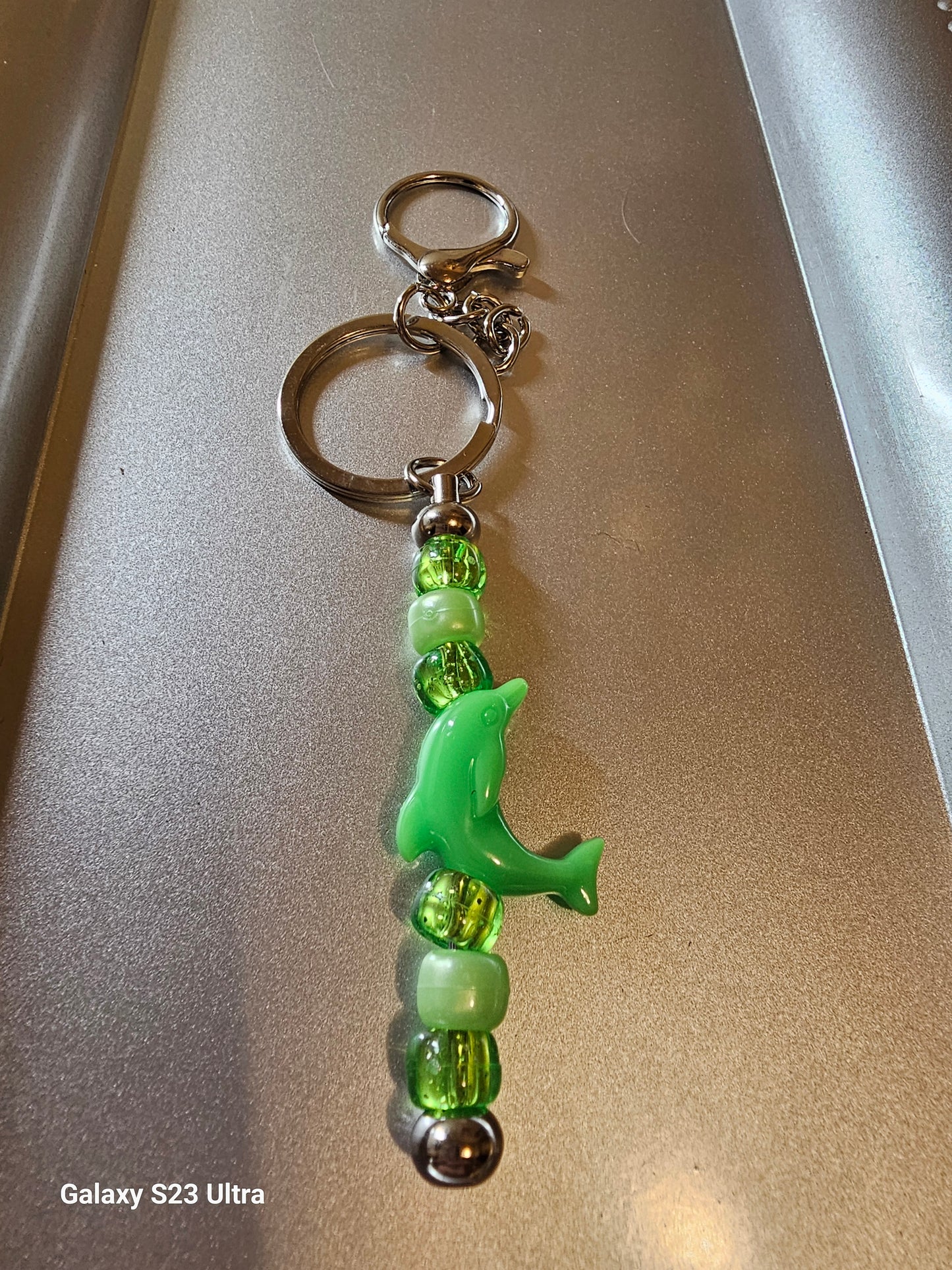 Green Dolphin Keychain