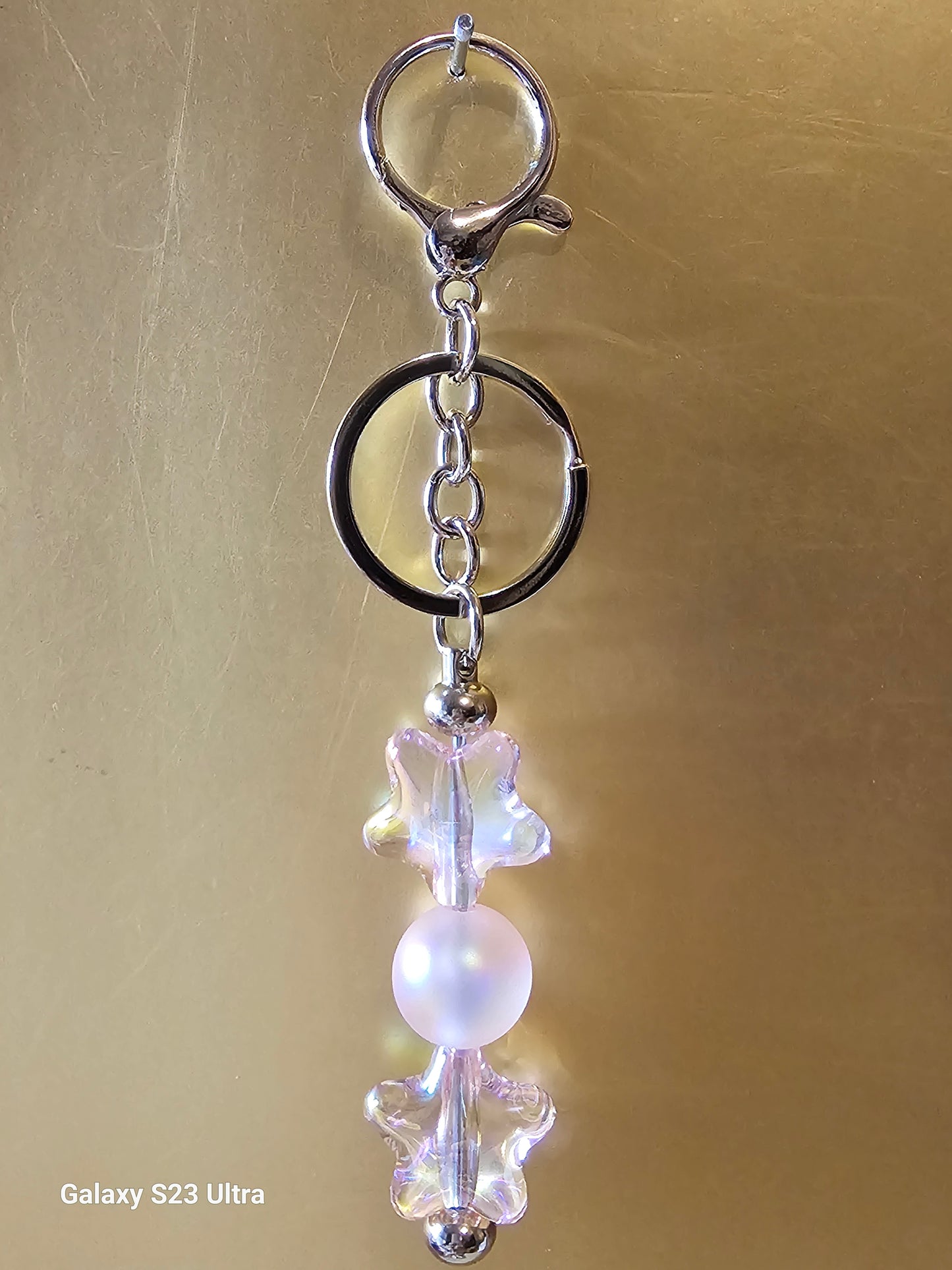Pink Stars Keychain