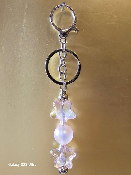Pink Stars Keychain